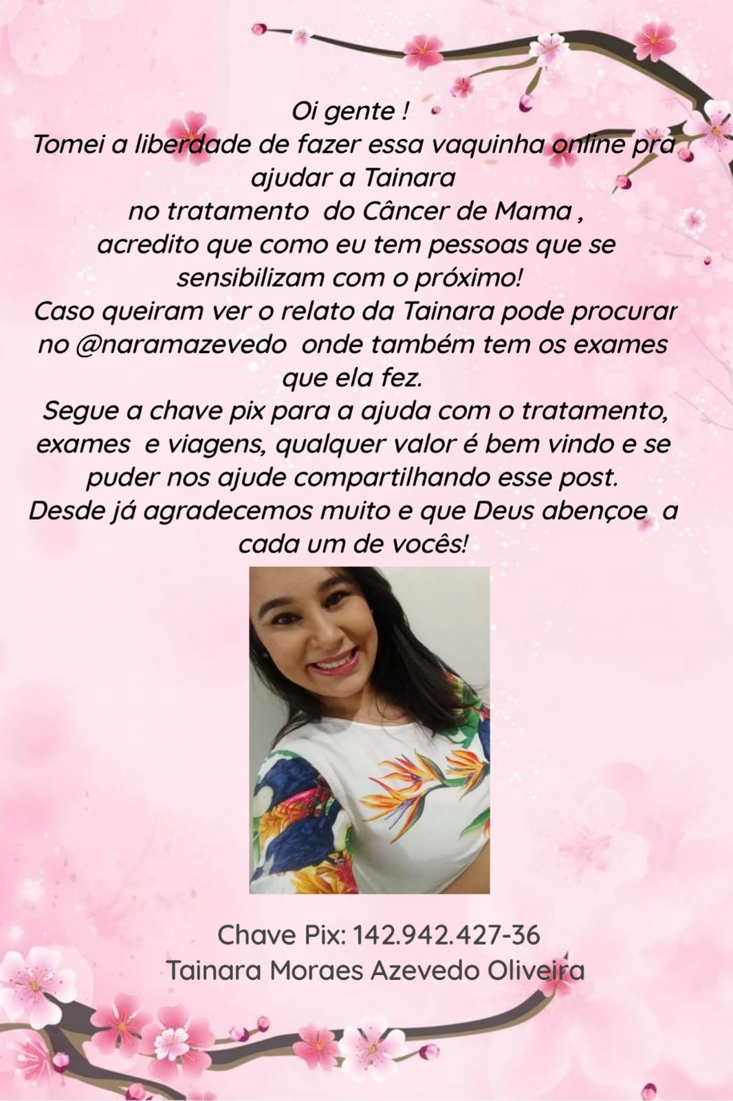 Moradora de Cantagalo pede ajuda para custear tratamento contra câncer 1 Moradora de Cantagalo pede ajuda para custear tratamento contra câncer