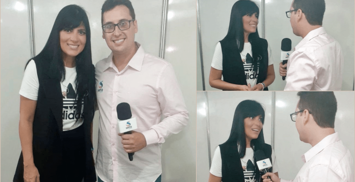 Cantora Fernanda Brum fala com o Serra News na Exposição de Aperibé