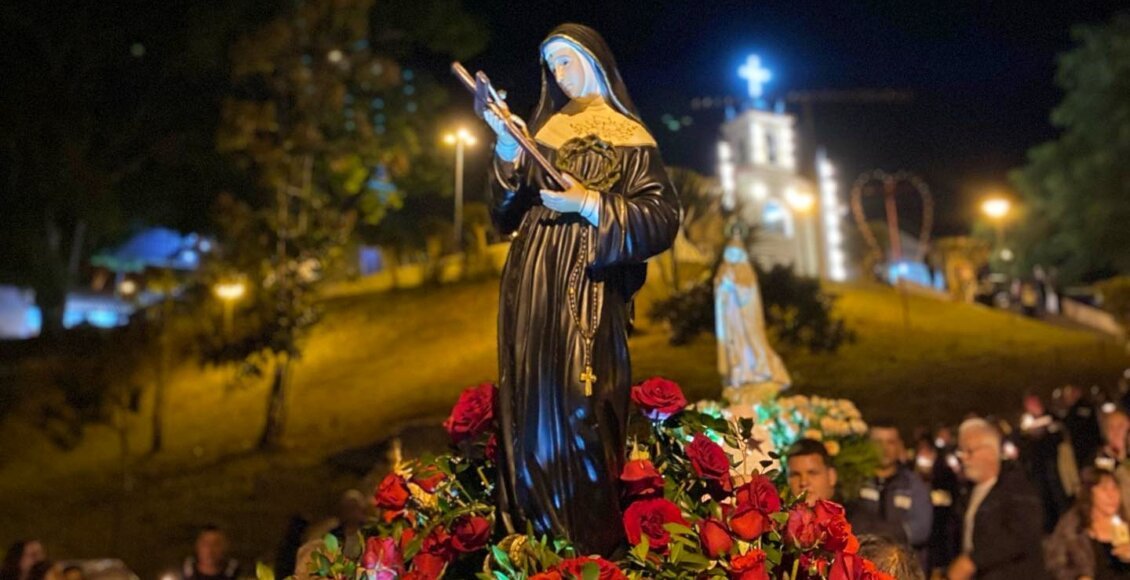 Serra News transmite procissão em honra a Santa Rita de Cássia em Cantagalo