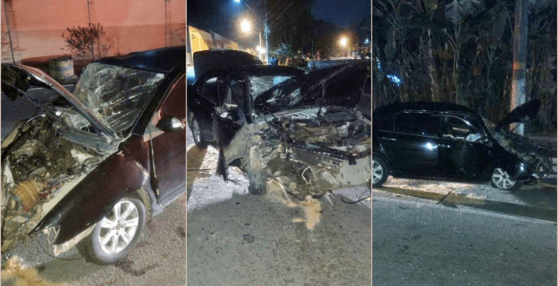 Carro se choca violentamente contra árvore em Nova Friburgo