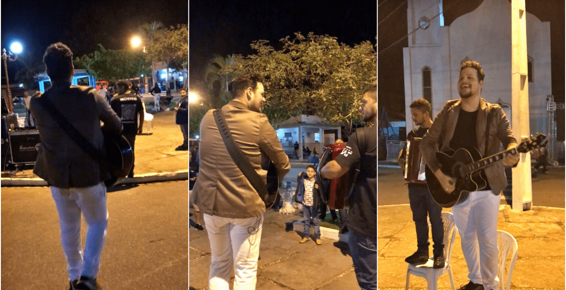 Vídeo: cantor Herick Almeida continua show no meio do povo após energia acabar em Itaocara