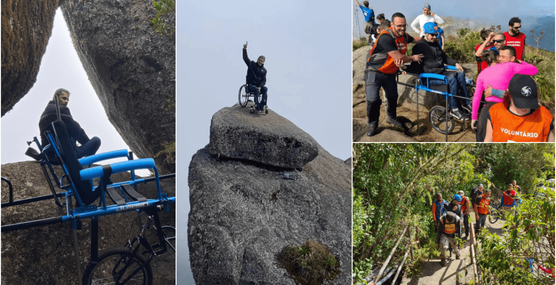Projeto leva cadeirante pela primeira vez ao Pico do Caledônia
