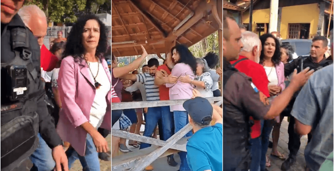 Deputada petista é expulsa por moradores e sai escoltada de Nova Friburgo