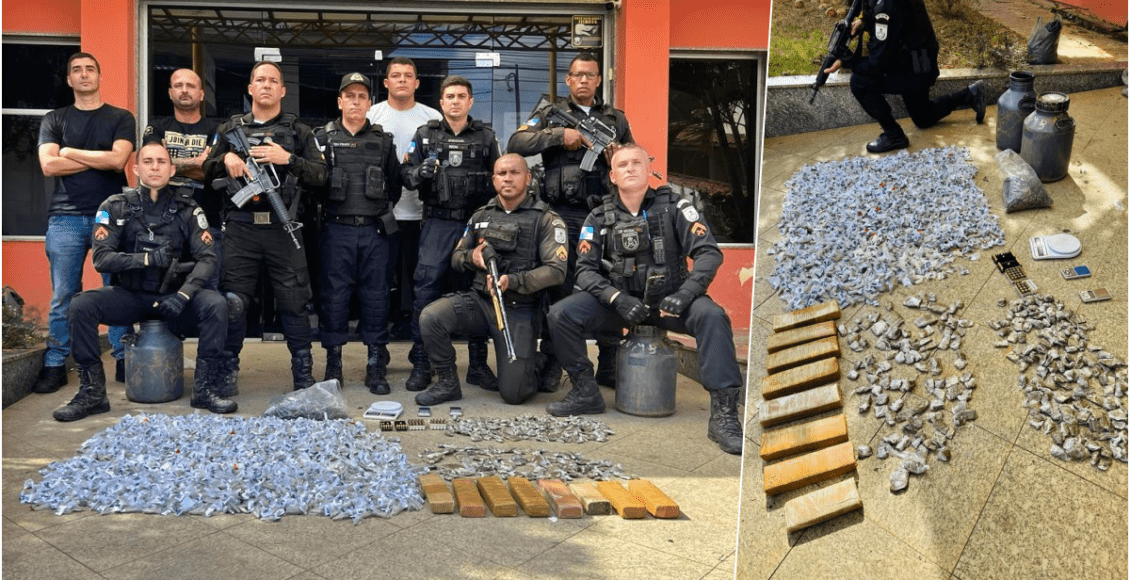 PM apreende grande quantidade de drogas enterrada em Santo Antônio de Pádua