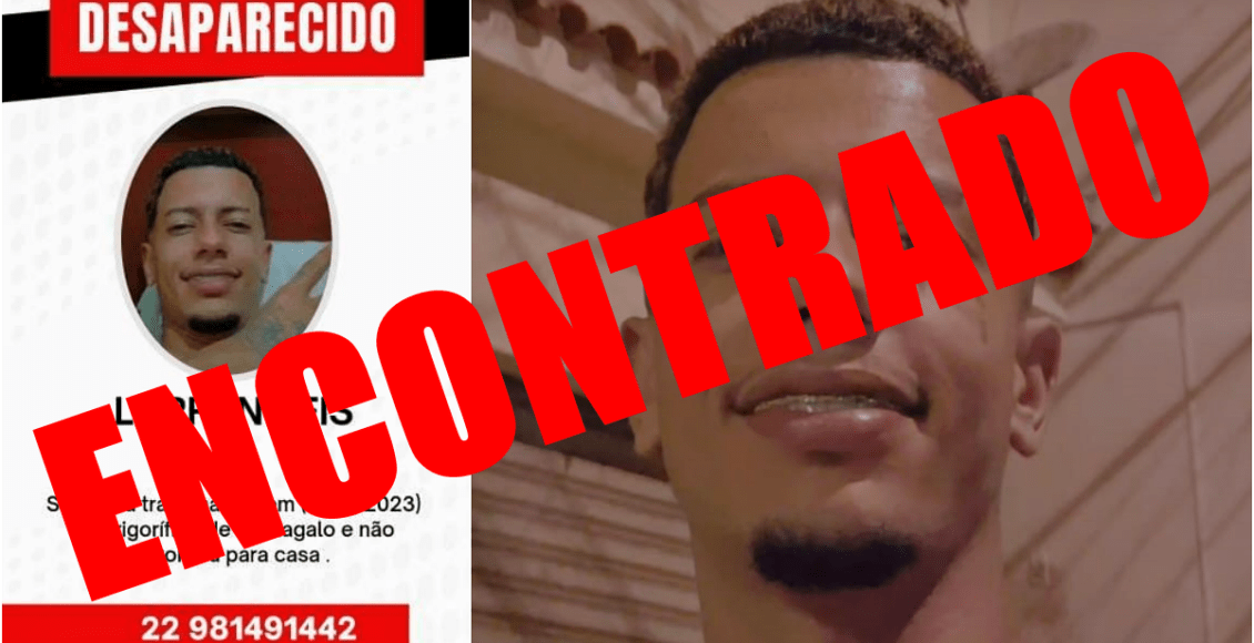 Jovem de Cantagalo desaparecido há dias é encontrado com vida