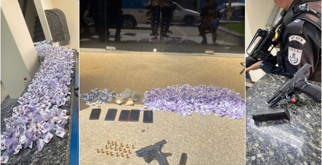 Pádua: PM faz apreensão de drogas e arma; dois suspeitos são presos