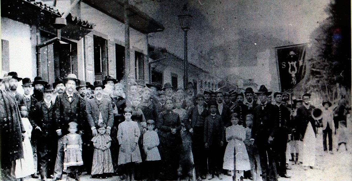 A foto mais antiga da Sociedade Musical Campesina, 1870. Acervo Campesina