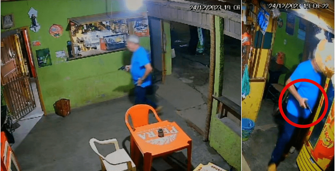 Prefeito de Cantagalo invade bar com arma em punho e persegue homem
