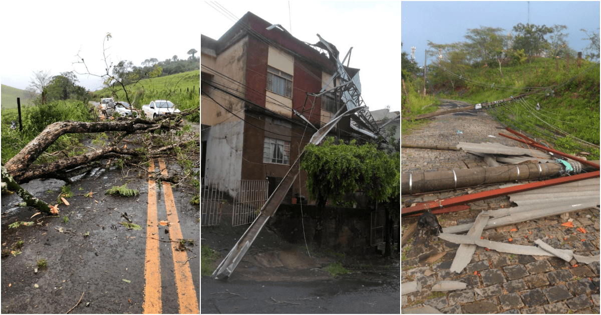 Vídeo: Chuva forte com rajadas de vento causa transtornos em Itaperuna