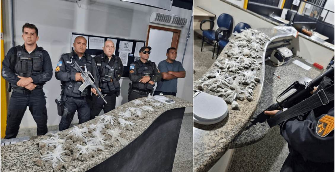 PM localiza 1,2 Kg de maconha enterrada em terreno baldio em Miracema