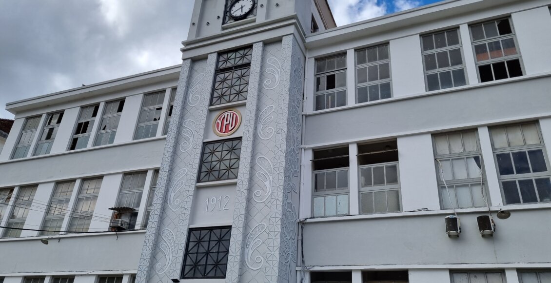 Na torre bordado da Ypu, idealizado por Moair Lemgruber. Acervo pessoal