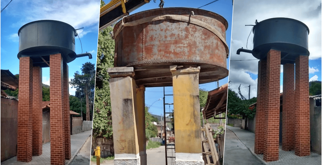 Monumento histórico da época do trem é restaurado em Cordeiro