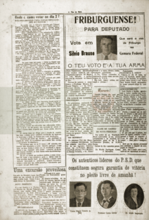 Maria Duque Estrada filiada ao Partido PSD. Acervo Fundação D. João VI