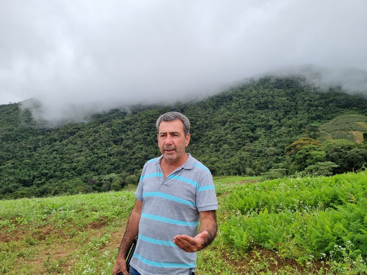 Documentário mostra agricultura familiar na histórica Fazenda Rio Grande 1 Moaci Bernardes destaca a preservação da mata na agricultura familiar. Acervo pessoal.