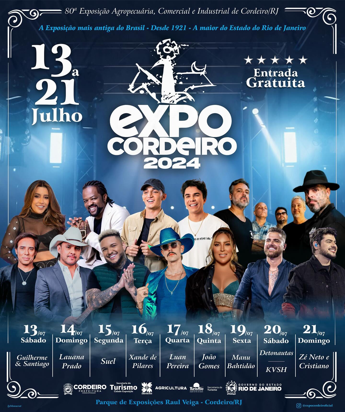 Confira a programação completa de shows da Expo Cordeiro 2024