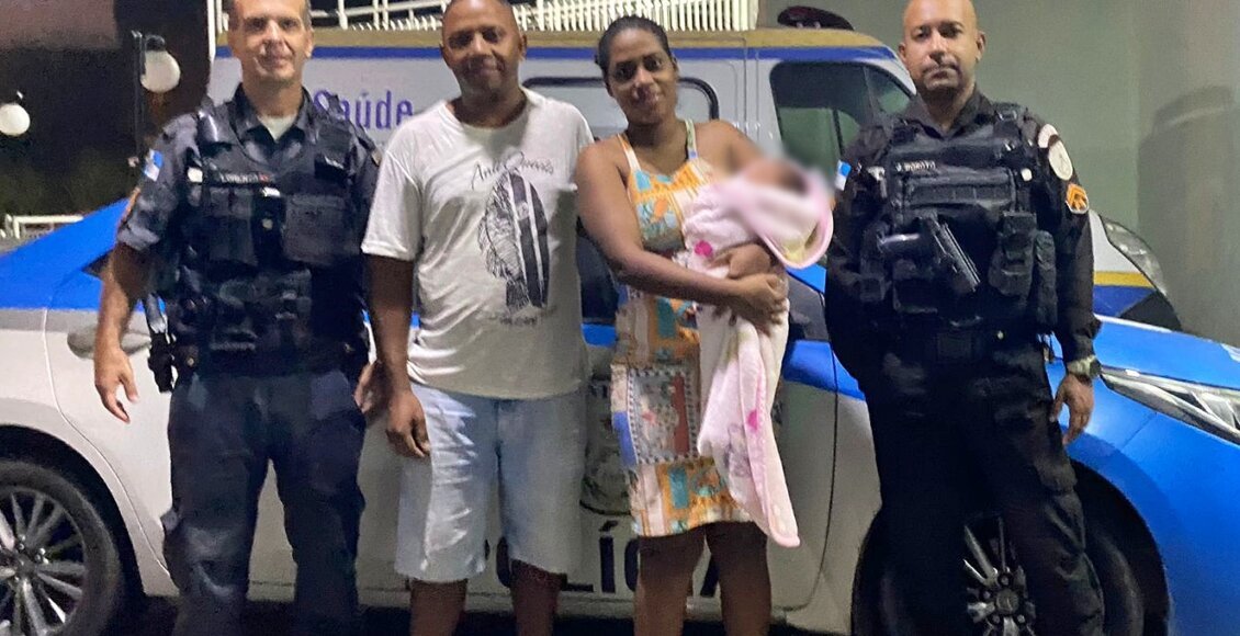 Policiais militares salvam bebê de 19 dias engasgada em Cantagalo