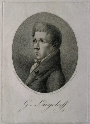 Langsdorff e a Fazenda da Mandioca: bicentenário da imigração alemã no Brasil 1 Barao Georg Heinrich Von Langsdorff. Acervo BN.jpg