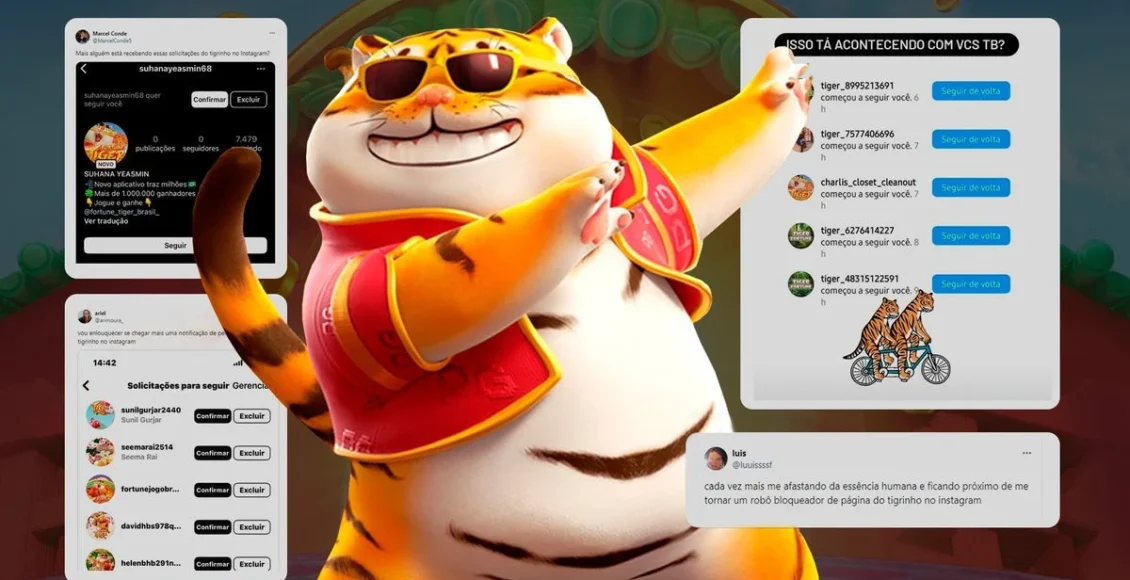 Convites de amizade com perfil do "tigrinho" inundam Instagram