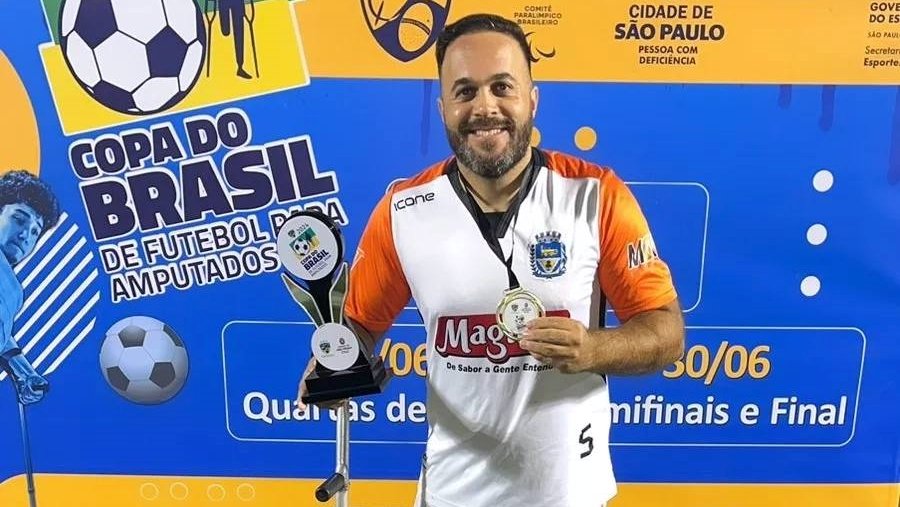 Atleta de Cantagalo é campeão brasileiro de Futebol para Amputados