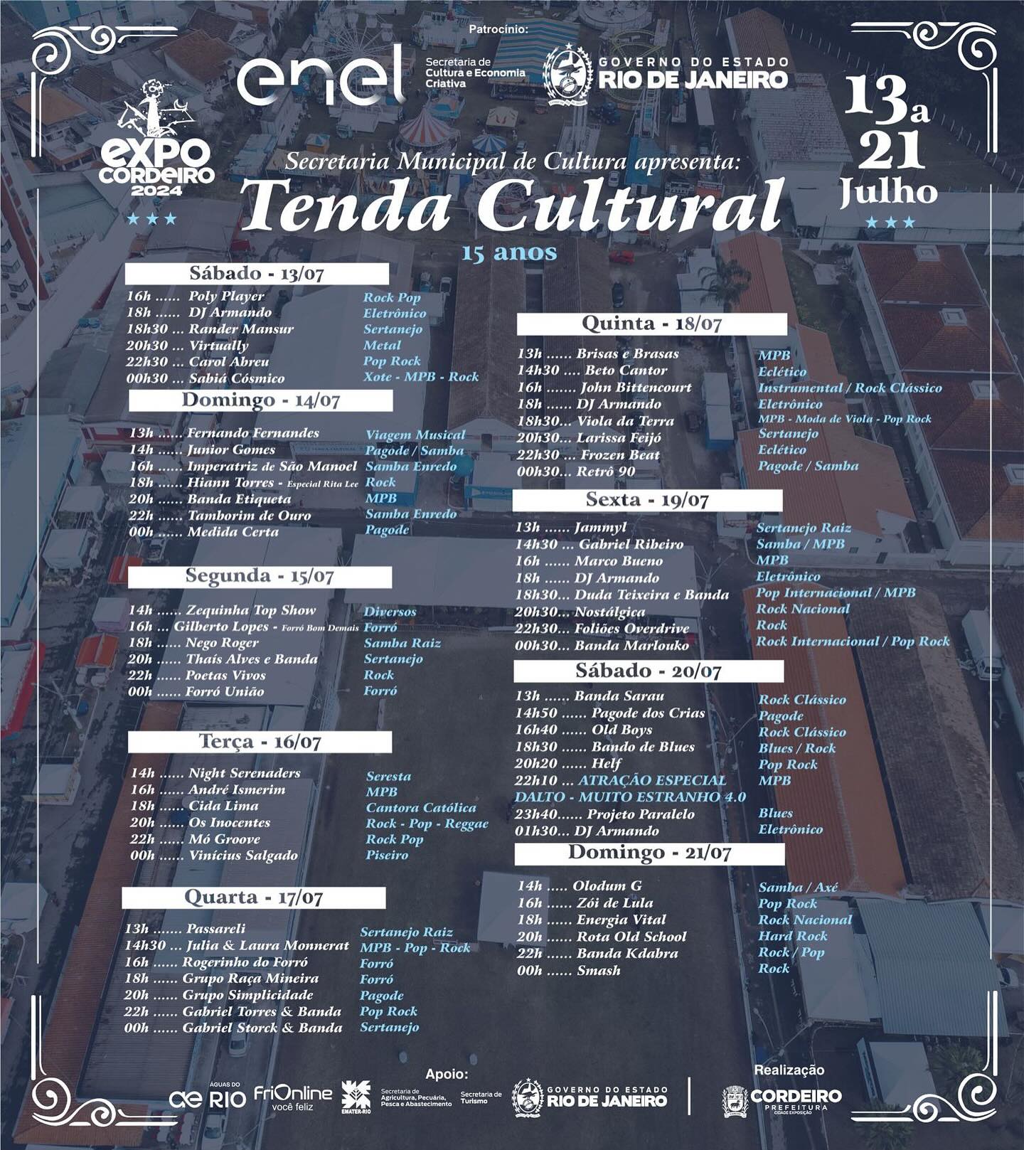 Confira a programação da Tenda Cultural na Expo Cordeiro 2024 1 Confira a programação da Tenda Cultura na Expo Cordeiro 2024