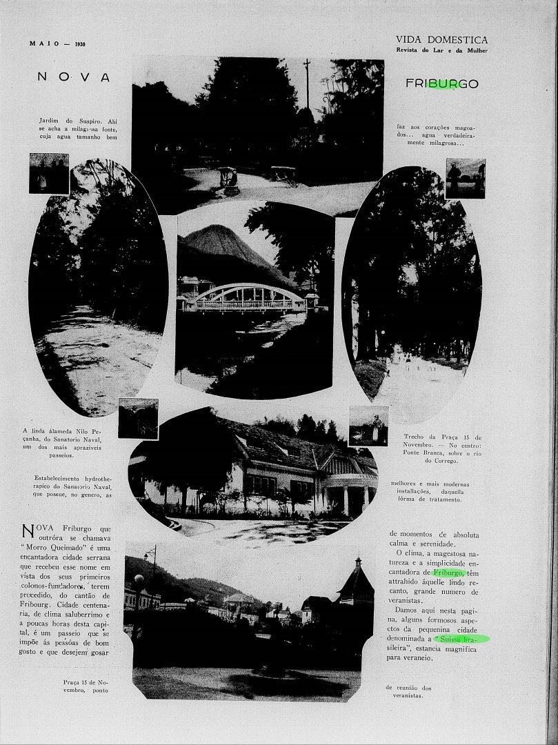 Por que Nova Friburgo é a Suíça Brasileira? 12 Nova Friburgo, a pequenina Suíça Brasileira. Acervo BN