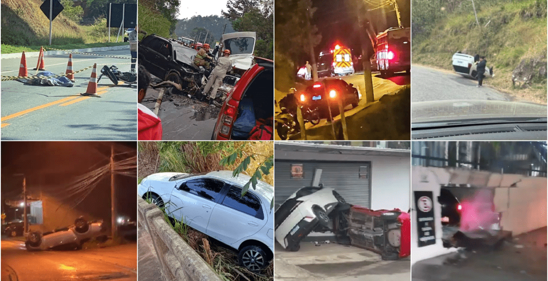 Vários acidentes de trânsito marcam o fim de semana na região serrana