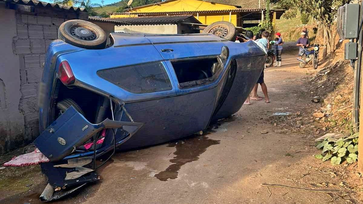 Acidente por pouco não termina em tragédia na zona rural de Sumidouro 1 acidente sumidouro