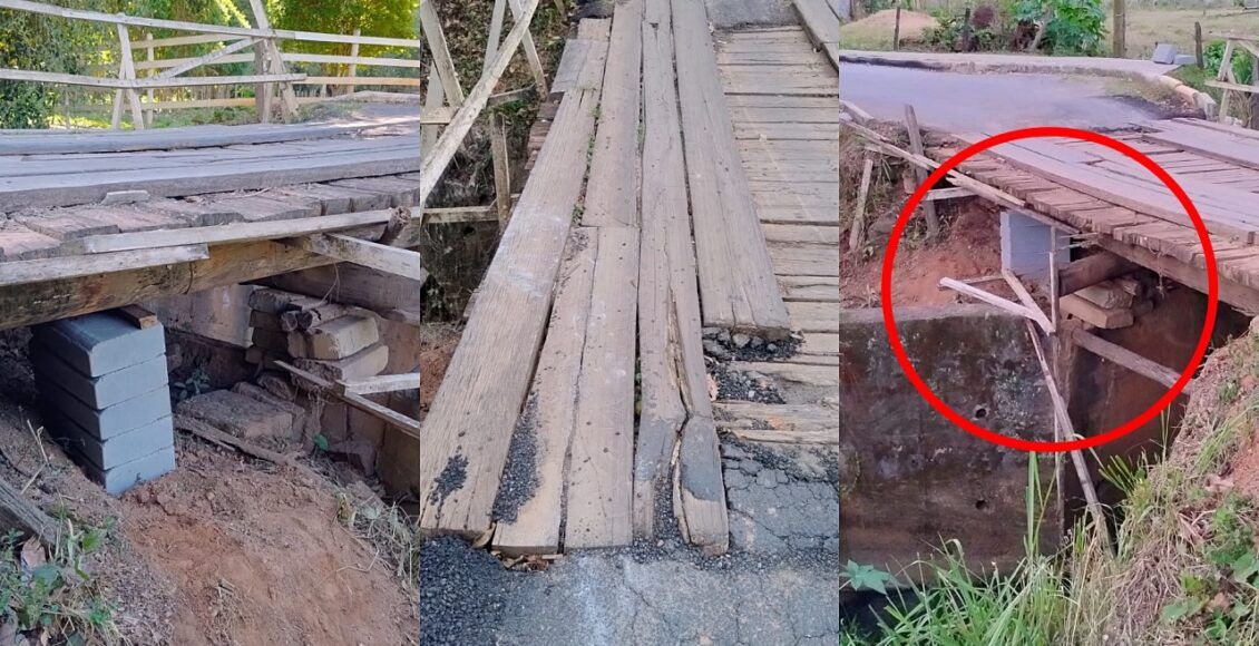 Moradores de Boa Sorte, em Cantagalo, pedem reparo urgente em ponte deteriorada
