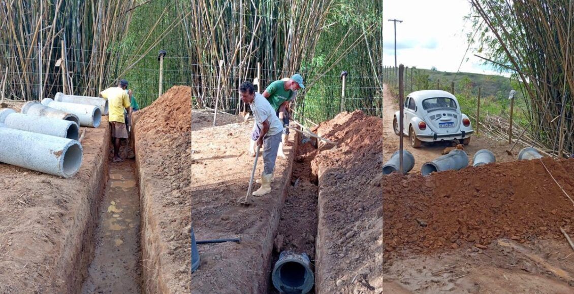 Cansados de esperar, moradores de São Fidélis se unem para consertar estrada rural