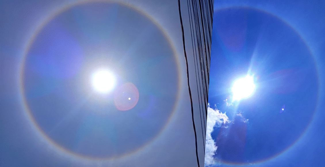 Arco-íris ao redor do Sol? Halo solar chama a atenção em Nova Friburgo