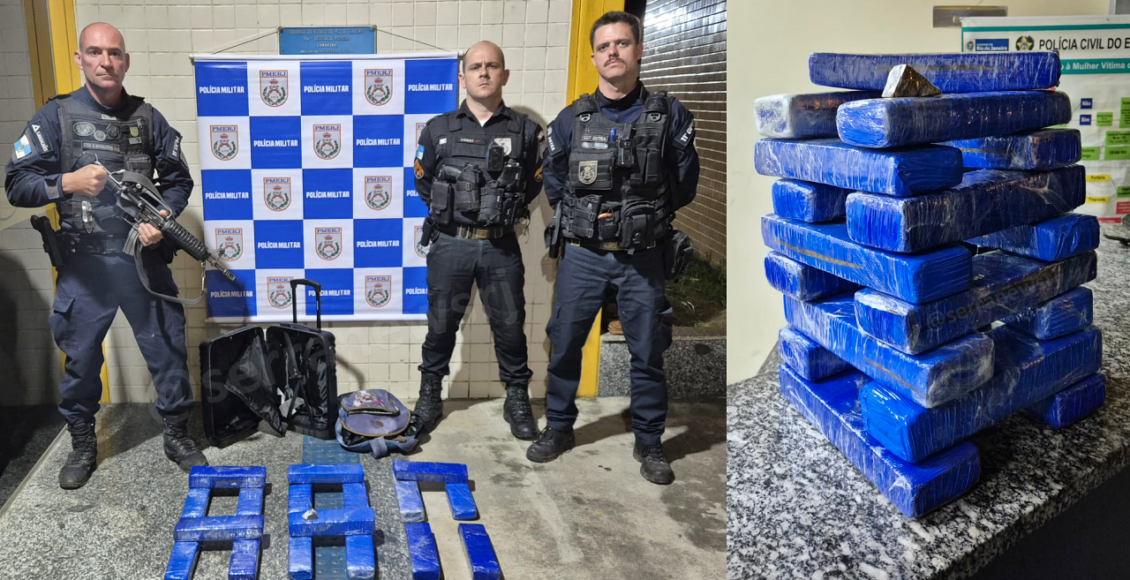 policiais apreenderam drogas