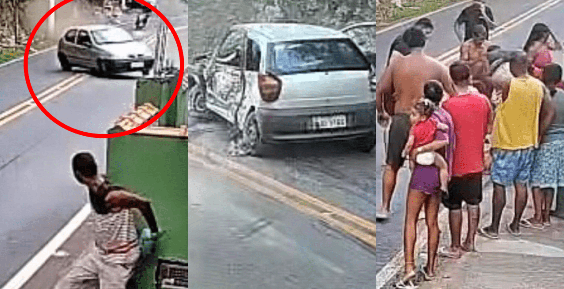 Mulher sobrevive após ser atropelada por carro desgovernado em Petrópolis
