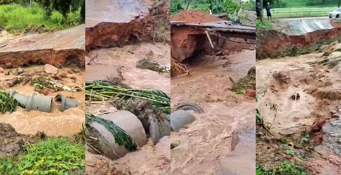 chuva arrancou manilhas e ponte