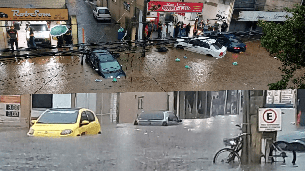 Temporal forte provoca alagamentos em Nova Friburgo